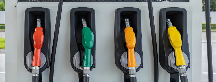 A picture of petrol pumps